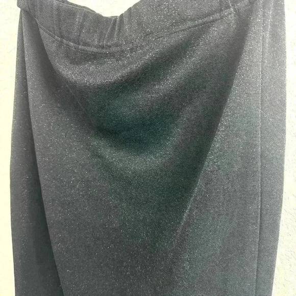 Vintage Betty Barclay Black Shimmer Clingy Midi Knee Length Skirt - Size 36 - Picture 4 of 6